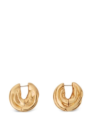 Claudie Pierlot ridged-texture hoop earrings - Gold