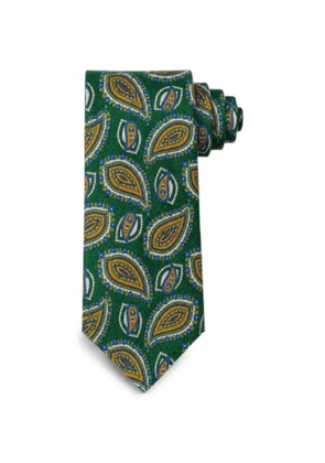 Bona Furtuna paisley-print silk tie - Green