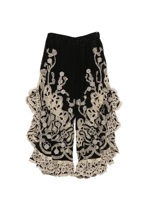 Sea Gracelyn lace-trimmed trousers - Black