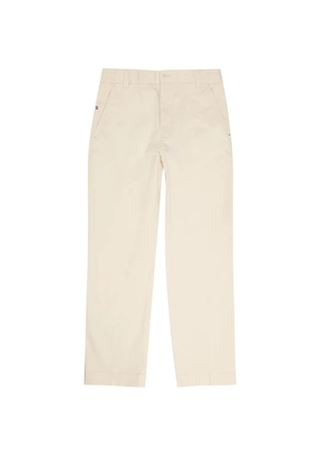 Moncler logo-patch straight-leg trousers - Neutrals