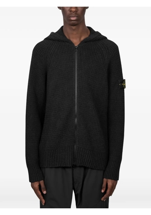 Stone Island 5100005 full rib cotton bouclé jumper - Black