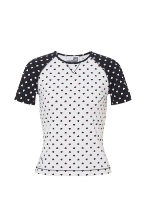Love Moschino printed technical jersey T-shirt - White