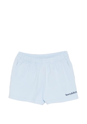 Sporty & Rich logo-embroidered track shorts - Blue