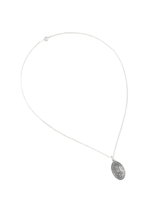 WACKO MARIA oval pendant necklace - Silver