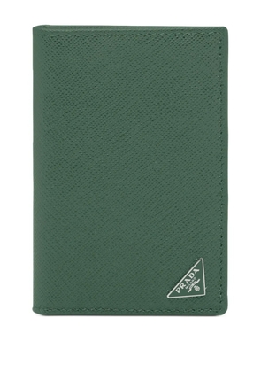 Prada Saffiano-leather card holder - Green