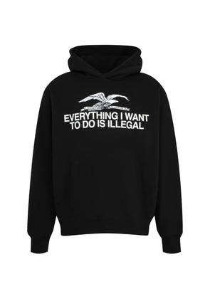 Pleasures Illegal graphic-print drawstring hoodie - Black