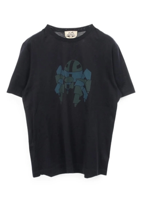 Hermès Pre-Owned graphic-print cotton T-shirt - Black