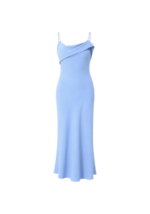 Hanita draped asymmetric maxi dress - Blue