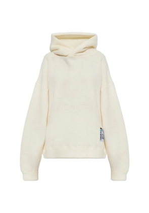DSQUARED2 logo-patch wool hoodie - Neutrals