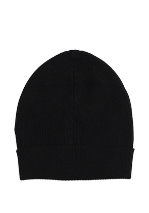 Rick Owens ribbed beanie hat - Black
