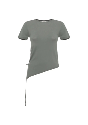 Marella asymmetric ruched-side T-shirt - Green
