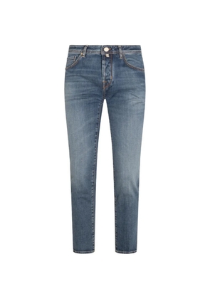 Jacob Cohën faded-effect whiskered jeans - Blue