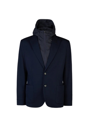 Sease hooded layered-effect jersey blazer - Blue