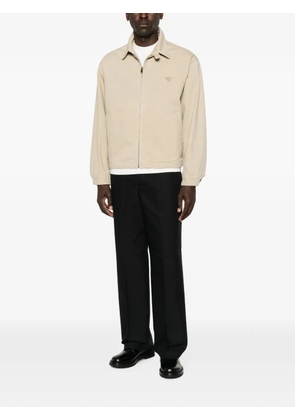 Prada logo-plaque jacket - Neutrals