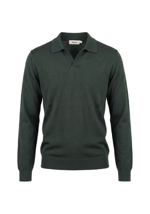 Altea polo-collar long-sleeve sweater - Green