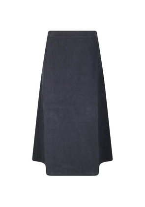 Labo Art Carta elastic-waistband midi skirt - Black