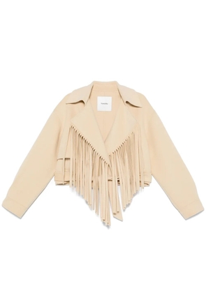 Nanushka fringe-detail jacket - Neutrals