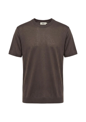 Altea crew-neck linen T-shirt - Brown