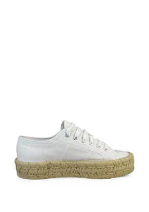 Superga braided-sole lace-up sneakers - White