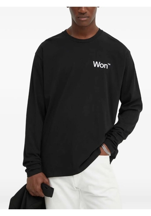Won Hundred logo-print long-sleeve T-shirt - Black