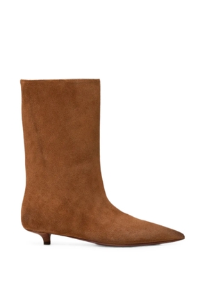 Marsèll Spino pointed-toe suede ankle boots - Brown