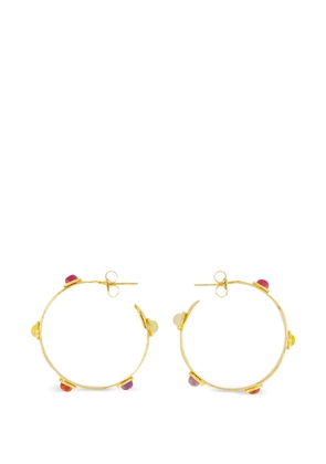 Sylvia Toledano Bianca cabochon-embellished hoop earrings - Gold