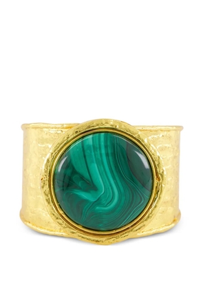 Sylvia Toledano malachite cuff bracelet - Gold