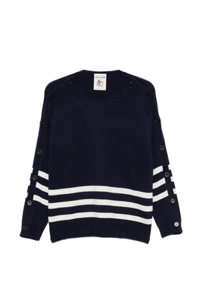 Semicouture button-detail striped sweater - Blue