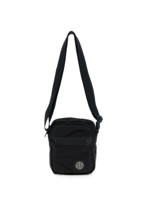 Stone Island 9200015 coated nylon metal in econyl® crossbody bag - Black