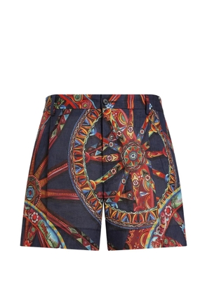 Dolce & Gabbana Carretto-print linen bermudas - Blue
