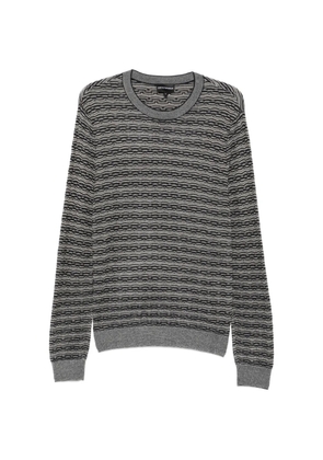Emporio Armani horizontal-stripe sweater - Blue