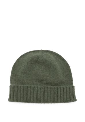 Malo ribbed-trim beanie hat - Green