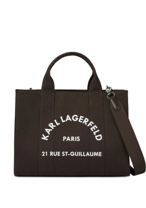 Karl Lagerfeld medium Rue St-Guillaume square tote bag - Brown
