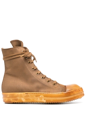 Rick Owens DRKSHDW high-top canvas sneakers - Brown