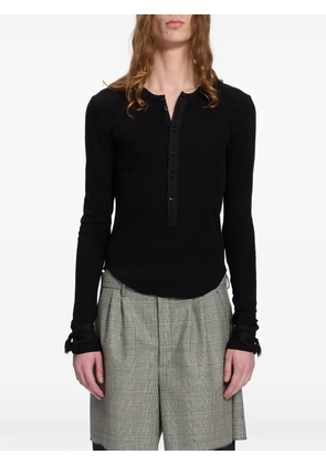 Ann Demeulemeester pointelle-knit T-shirt - Black