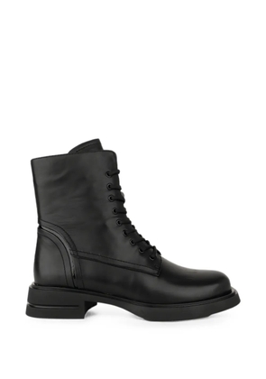 LINDA BAUMANN lace-up leather ankle boots - Black
