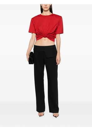 Magda Butrym rosette-detail cropped T-shirt - Red