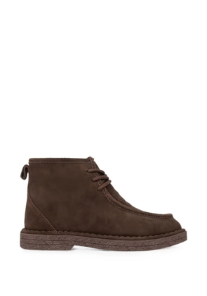 LINDA BAUMANN lace-up suede ankle boots - Brown