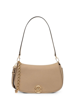 Michael Michael Kors pebbled leather chain-link shoulder bag - Neutrals
