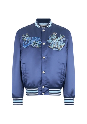 Philipp Plein crystal-embellished bomber jacket - Blue