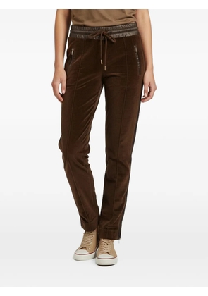 Dolce & Gabbana Pre-Owned velvet satin-trim trousers - Brown