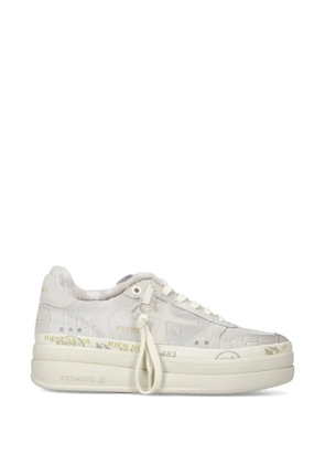 Premiata Micol croc-effect platform sneakers - Neutrals