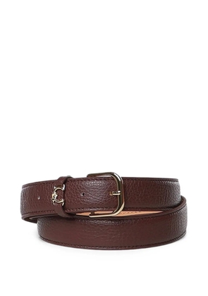 Coccinelle Metal Loop logo-plaque belt - Brown