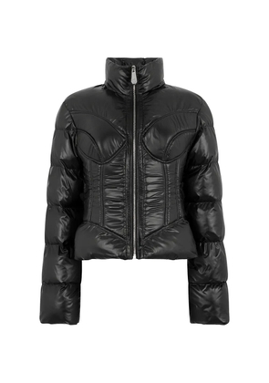 Philipp Plein corset-style padded jacket - Black