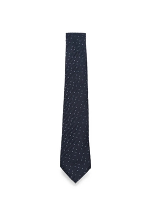 Giorgio Armani polka-dot diagonal-stripe tie - Blue