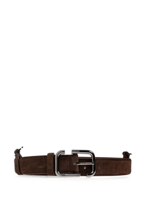 The Attico chain-detail suede belt - Brown