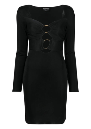 TOM FORD cut-out knitted minidress - Black