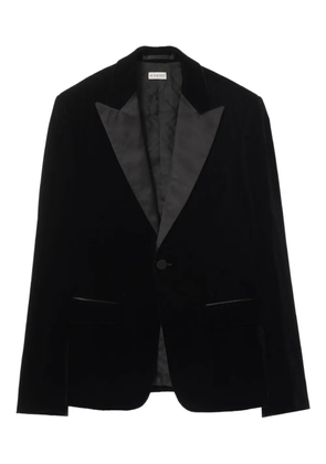 Burberry peaked lapels velvet tuxedo jacket - Black