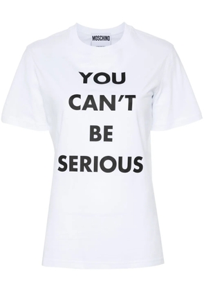 Moschino text-print cotton T-shirt - White