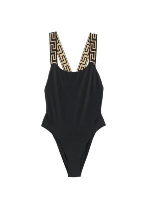 Versace Greca-strap swimsuit - Black